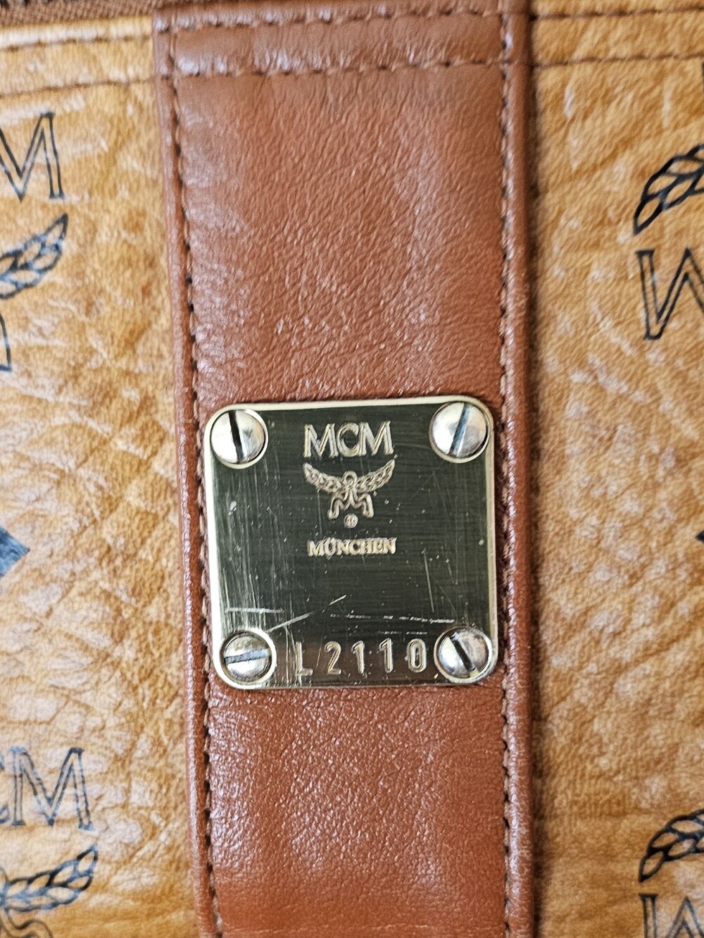 MCM Vintage Cognac Visetos Unisex Monogram Bum Bag - Picture 3 of 11